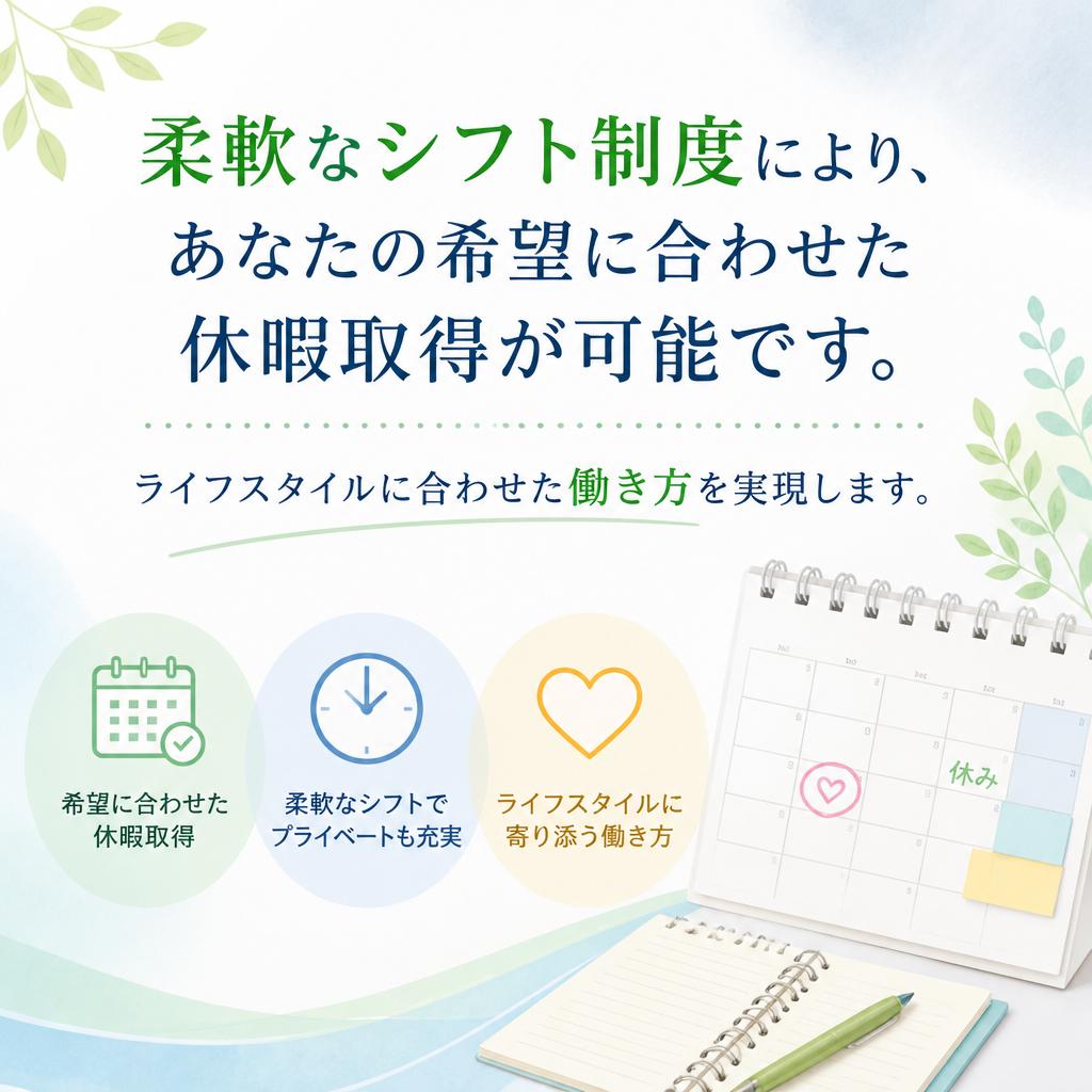 2. 希望休の取得をサポート