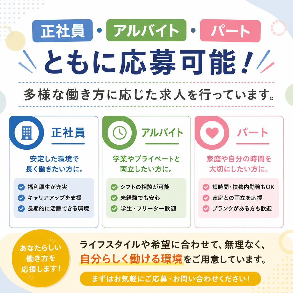 5. 正社員もアルバイトも募集