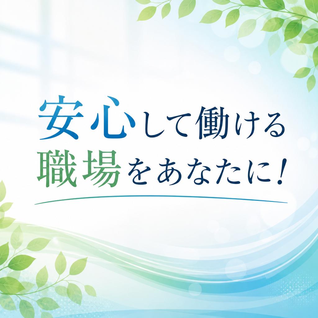 安心して働ける職場をあなたに！