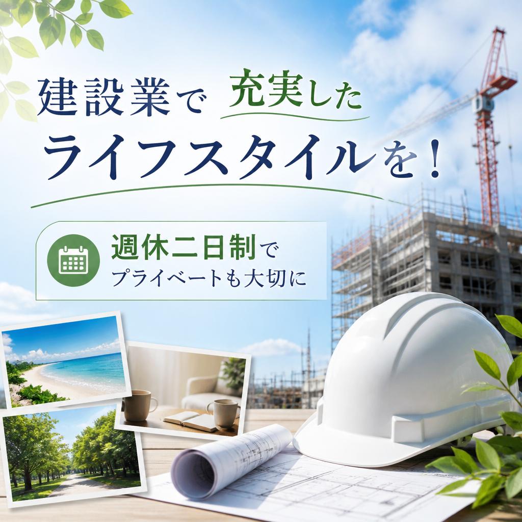 建設業で充実したライフスタイルを！週休二日制でプライベートも大切に