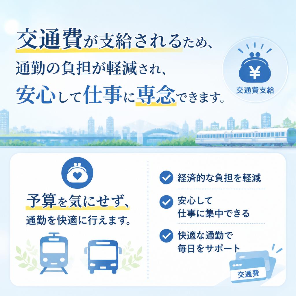 交通費支給で安心通勤