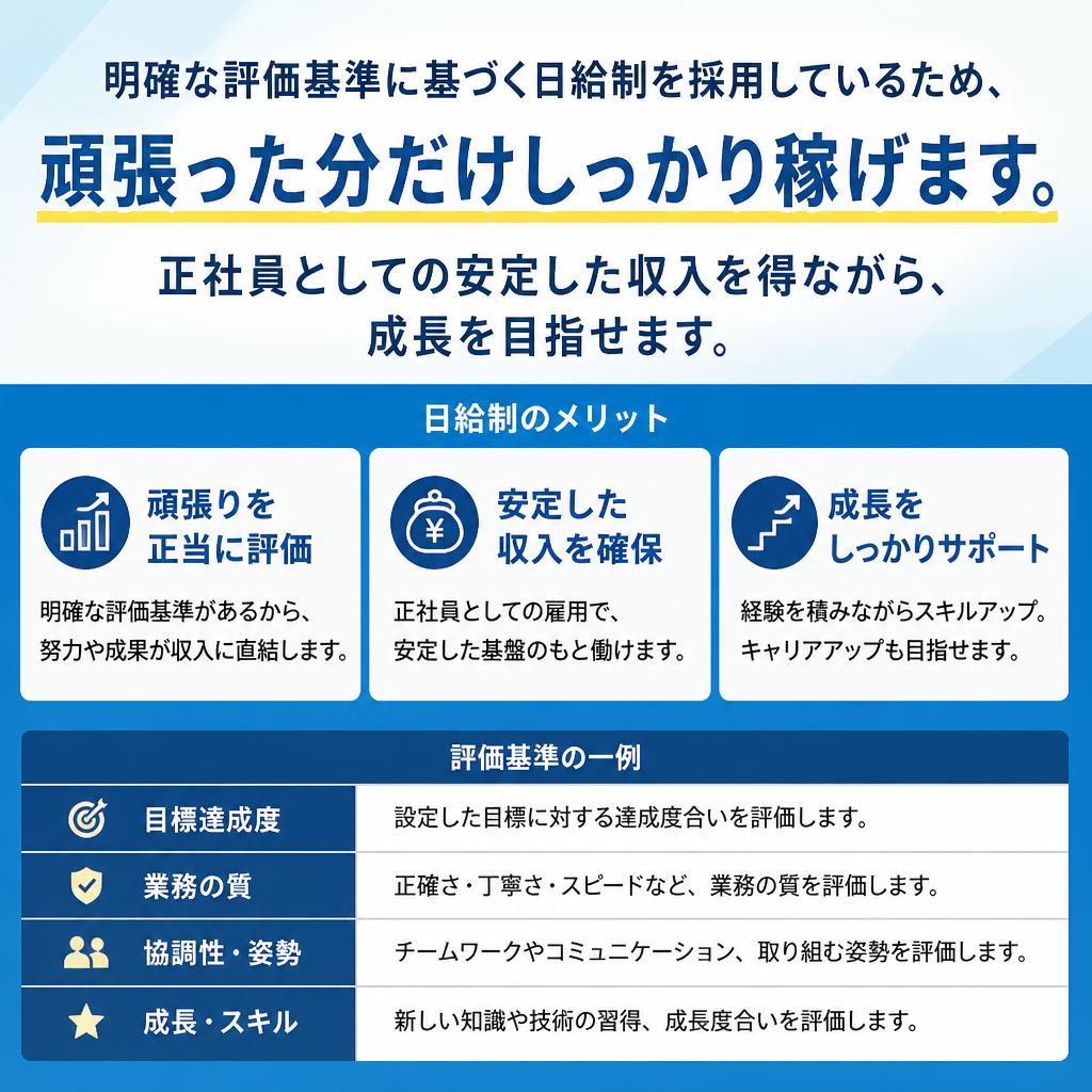 正社員として安定した収入を確保