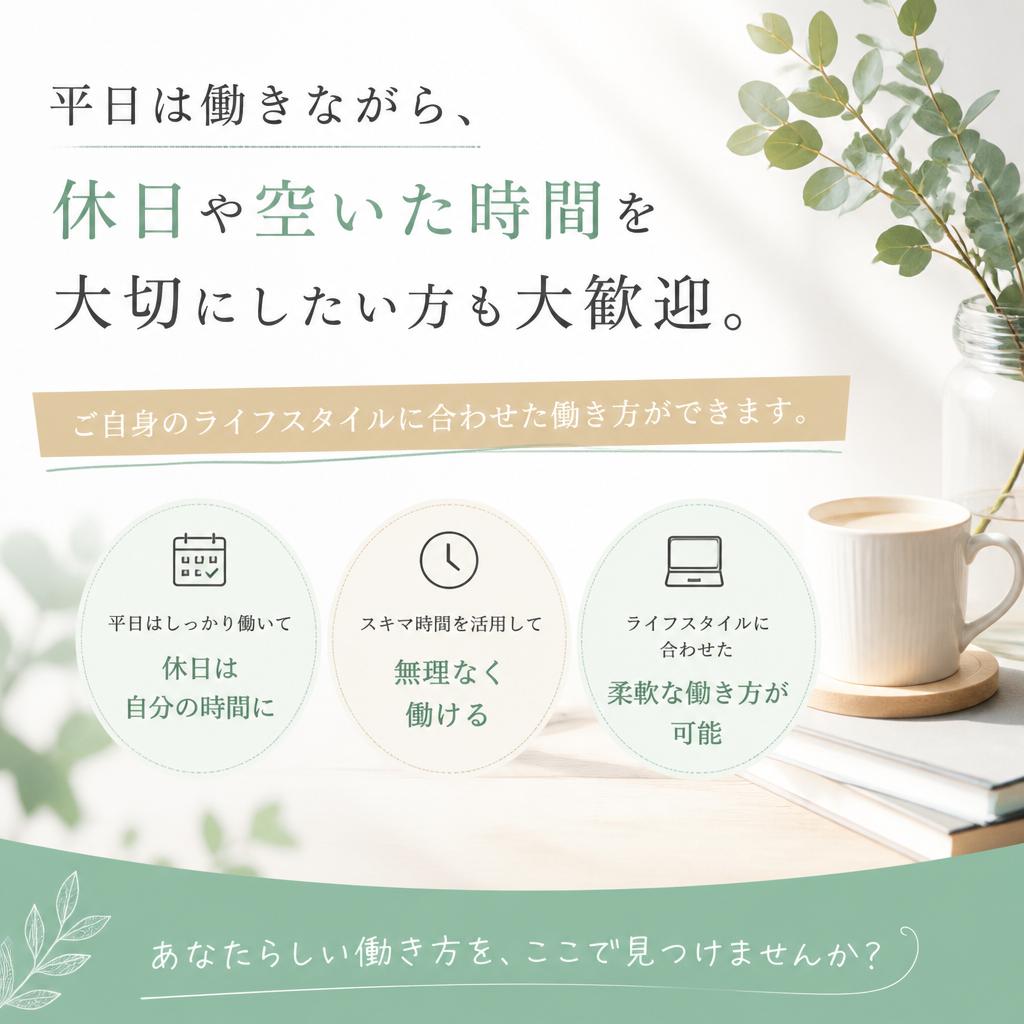 柔軟な働き方でライフスタイルを重視