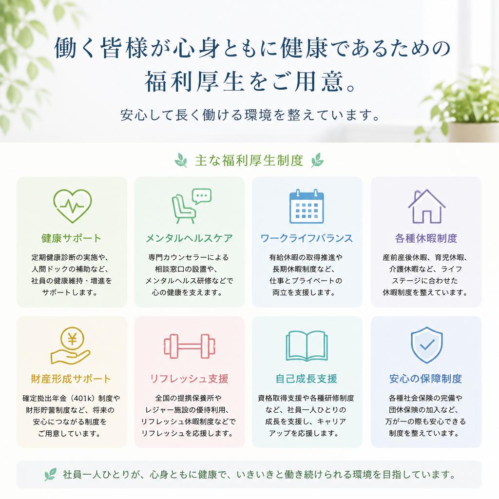 充実の福利厚生