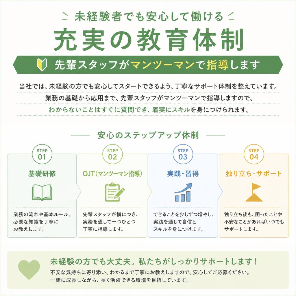 安心の教育体制